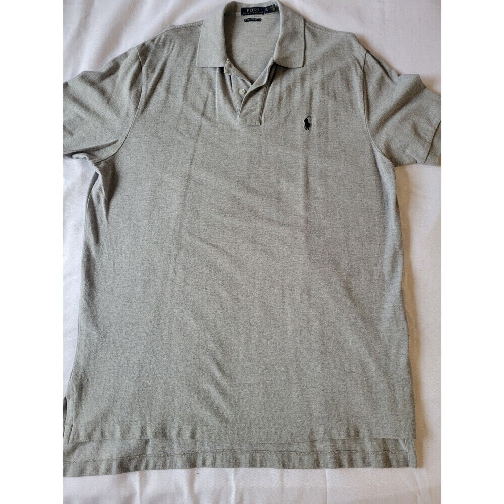 Polo Ralph Lauren Men's Classic Fit Polo Shirt Grey Embroidered Logo Size XL